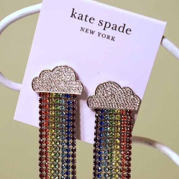 kate spade | into the sky rainbow fringe earrings - Picture 6 of 8